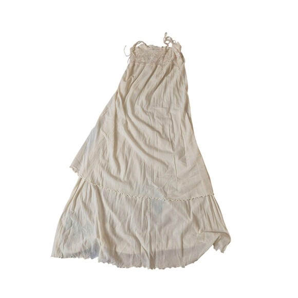 Hanky Panky VTG Slip Dress Night Gown Lace Mesh Layered Empire Dress Cream Sz M - Picture 4 of 6